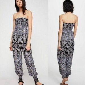 Free People Thinking of you Strapless Jumpsuit